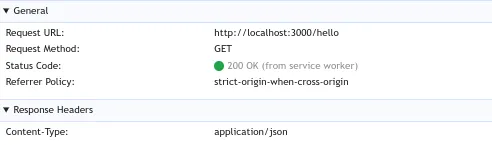 サービスワーカーのレスポンス